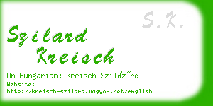 szilard kreisch business card